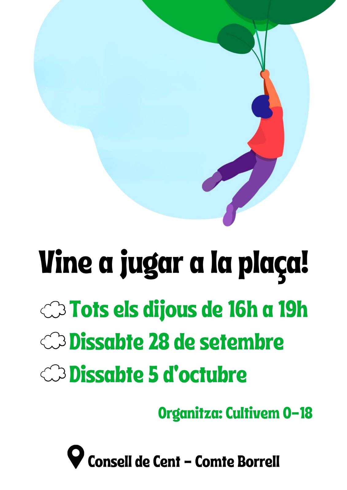 Cultivem 0-18: “Vine a jugar a la plaça”!